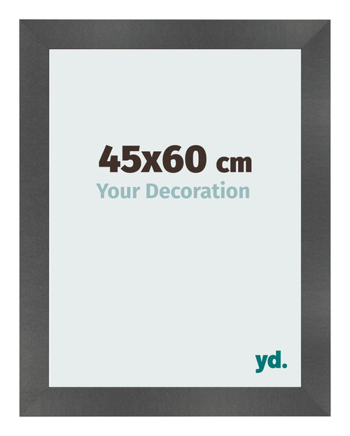 Bilderrahmen 45x60cm Schwarz Silber Poliert MDF Pisa Vorne Messe | Yourdecoration.at