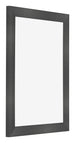 Bilderrahmen 45x60cm Schwarz Silber Poliert MDF Pisa Vorne Schrag | Yourdecoration.at