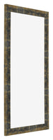 Bilderrahmen 45x80cm Blau Gold Meliert MDF Pisa Vorne Schrag | Yourdecoration.at