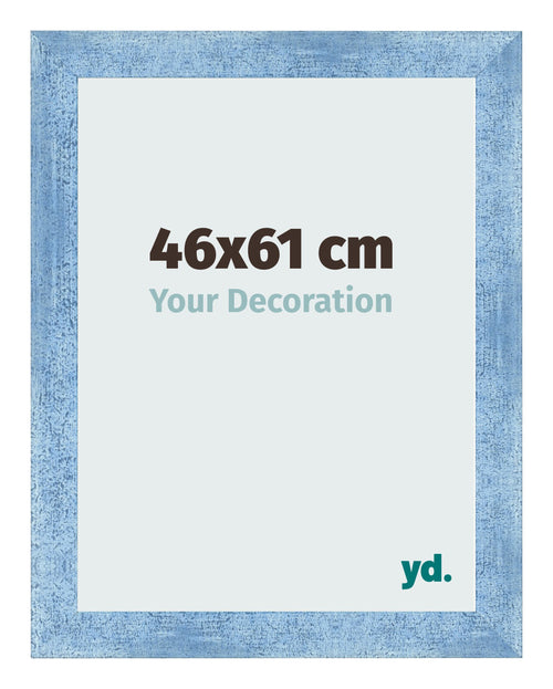 Bilderrahmen 46x61cm Hellblau Gewischt MDF Pisa Vorne Messe | Yourdecoration.at