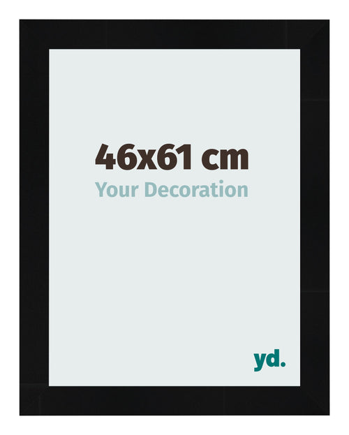 Bilderrahmen 46x61cm Schwarz Silber Poliert MDF Pisa Vorne Messe | Yourdecoration.at