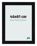 Bilderrahmen 46x61cm Schwarz Silber Poliert MDF Pisa Vorne Messe | Yourdecoration.at