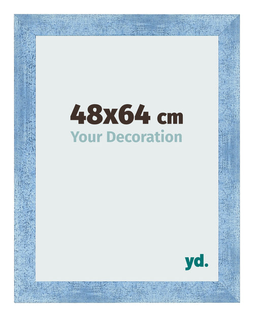 Bilderrahmen 48x64cm Hellblau Gewischt MDF Pisa Vorne Messe | Yourdecoration.at