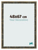 Bilderrahmen 48x67cm Blau Gold Meliert MDF Pisa Vorne Messe | Yourdecoration.at