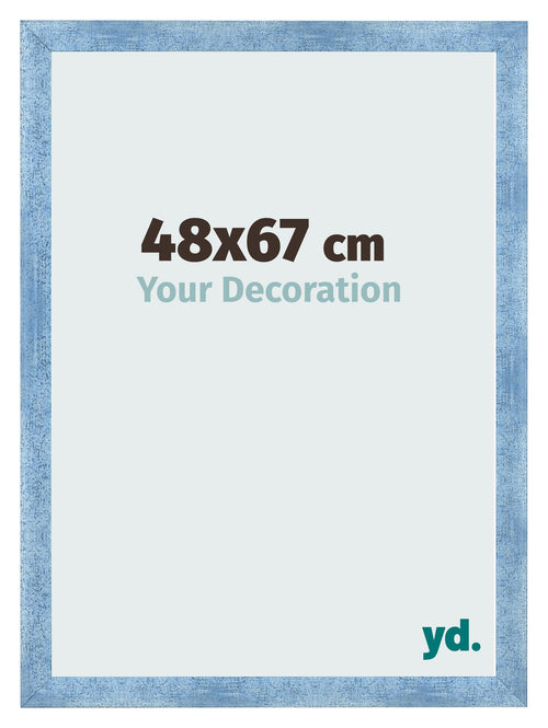 Bilderrahmen 48x67cm Hellblau Gewischt MDF Pisa Vorne Messe | Yourdecoration.at