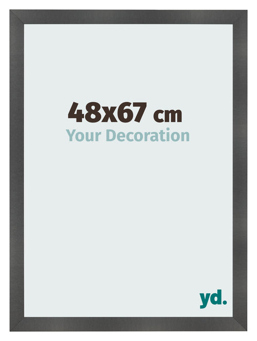 Bilderrahmen 48x67cm Schwarz Silber Poliert MDF Pisa Vorne Messe | Yourdecoration.at