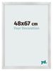 Bilderrahmen 48x67cm Silber Schwarz Gewischt MDF Pisa Vorne Messe | Yourdecoration.at