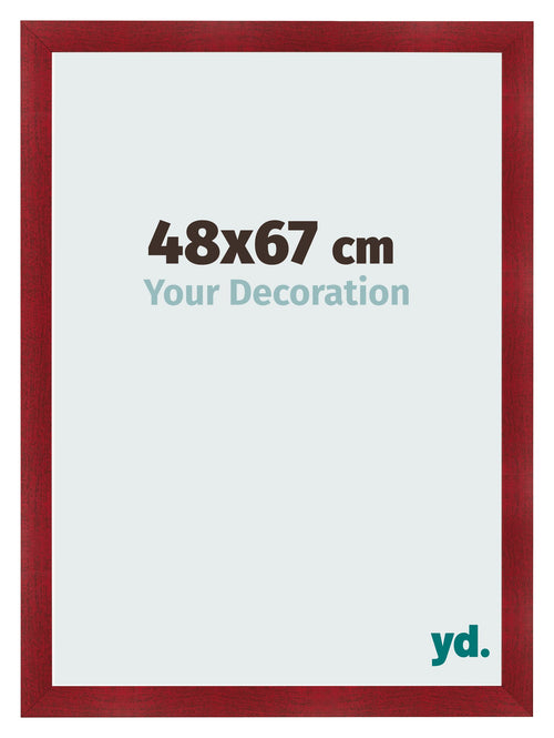 Bilderrahmen 48x67cm Weinrot Gewischt MDF Pisa Vorne Messe | Yourdecoration.at