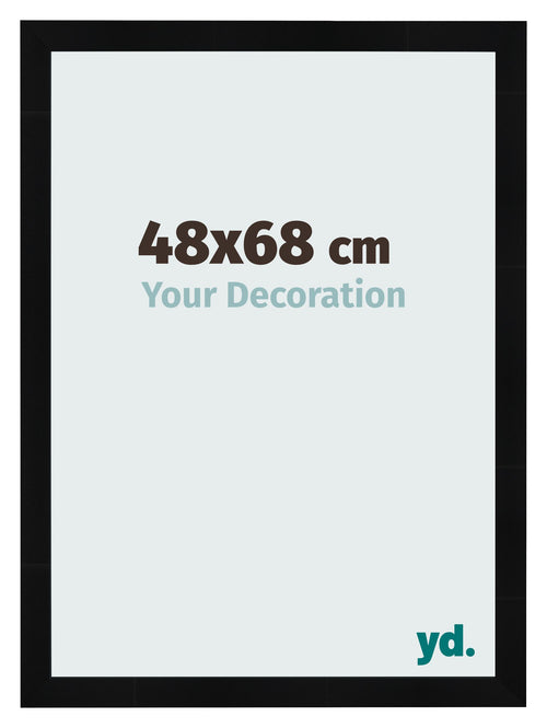 Bilderrahmen 48x68cm Schwarz Silber Poliert MDF Pisa Vorne Messe | Yourdecoration.at
