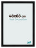 Bilderrahmen 48x68cm Schwarz Silber Poliert MDF Pisa Vorne Messe | Yourdecoration.at