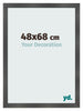 Bilderrahmen 48x68cm Schwarz Silber Poliert MDF Pisa Vorne Messe | Yourdecoration.at