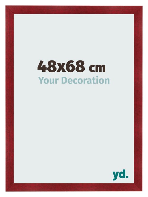 Bilderrahmen 48x68cm Weinrot Gewischt MDF Pisa Vorne Messe | Yourdecoration.at
