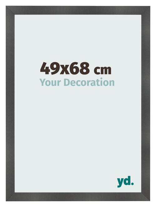 Bilderrahmen 49x68cm Schwarz Silber Poliert MDF Pisa Vorne Messe | Yourdecoration.at