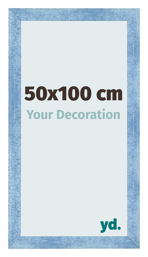 Bilderrahmen 50x100cm Hellblau Gewischt MDF Pisa Vorne Messe | Yourdecoration.at