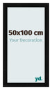 Bilderrahmen 50x100cm Schwarz Silber Poliert MDF Pisa Vorne Messe | Yourdecoration.at