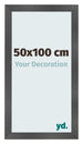 Bilderrahmen 50x100cm Schwarz Silber Poliert MDF Pisa Vorne Messe | Yourdecoration.at
