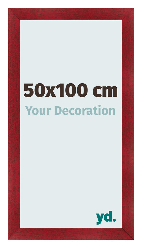 Bilderrahmen 50x100cm Weinrot Gewischt MDF Pisa Vorne Messe | Yourdecoration.at