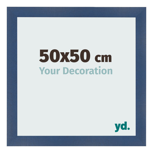 Bilderrahmen 50x50cm Dunkelblau Gewischt MDF Pisa Vorne Messe | Yourdecoration.at
