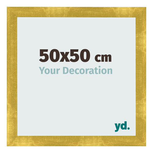 Bilderrahmen 50x50cm Gold Vintage MDF Pisa Vorne Messe | Yourdecoration.at