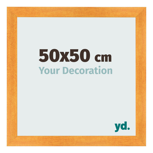 Bilderrahmen 50x50cm Orange MDF Pisa Vorne Messe | Yourdecoration.at