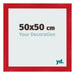 Bilderrahmen 50x50cm Rot MDF Pisa Vorne Messe | Yourdecoration.at