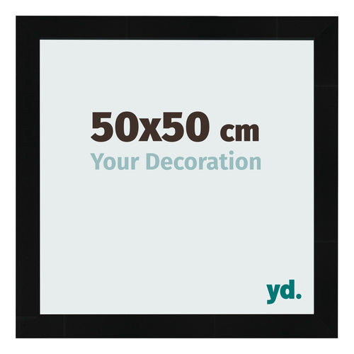 Bilderrahmen 50x50cm Schwarz Silber Poliert MDF Pisa Vorne Messe | Yourdecoration.at