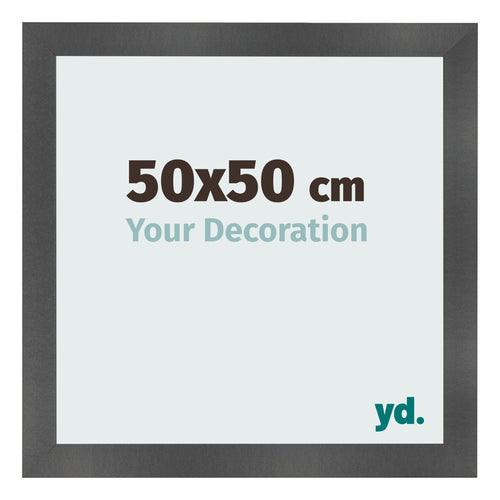 Bilderrahmen 50x50cm Schwarz Silber Poliert MDF Pisa Vorne Messe | Yourdecoration.at