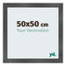 Bilderrahmen 50x50cm Schwarz Silber Poliert MDF Pisa Vorne Messe | Yourdecoration.at