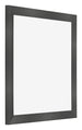 Bilderrahmen 50x50cm Schwarz Silber Poliert MDF Pisa Vorne Schrag | Yourdecoration.at
