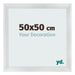 Bilderrahmen 50x50cm Silber Schwarz Gewischt MDF Pisa Vorne Messe | Yourdecoration.at