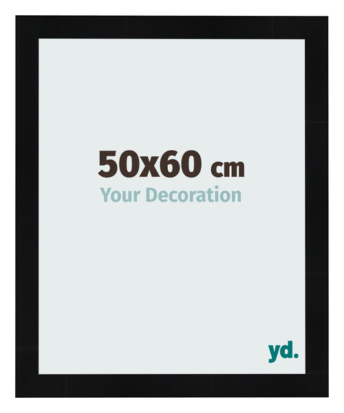 Bilderrahmen 50x60cm Schwarz Silber Poliert MDF Pisa Vorne Messe | Yourdecoration.at