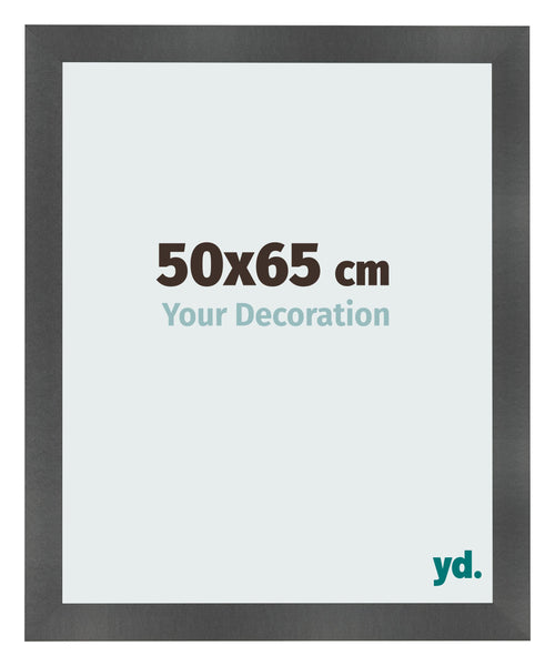 Bilderrahmen 50x65cm Schwarz Silber Poliert MDF Pisa Vorne Messe | Yourdecoration.at