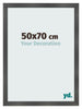 Bilderrahmen 50x70cm Schwarz Silber Poliert MDF Pisa Vorne Messe | Yourdecoration.at