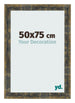 Bilderrahmen 50x75cm Blau Gold Meliert MDF Pisa Vorne Messe | Yourdecoration.at