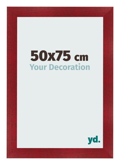 Bilderrahmen 50x75cm Weinrot Gewischt MDF Pisa Vorne Messe | Yourdecoration.at