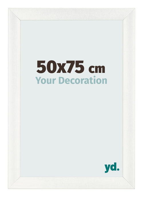 Bilderrahmen 50x75cm Weiß Vintage MDF Pisa Vorne Messe | Yourdecoration.at