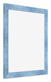 Bilderrahmen 55x55cm Hellblau Gewischt MDF Pisa Vorne Schrag | Yourdecoration.at