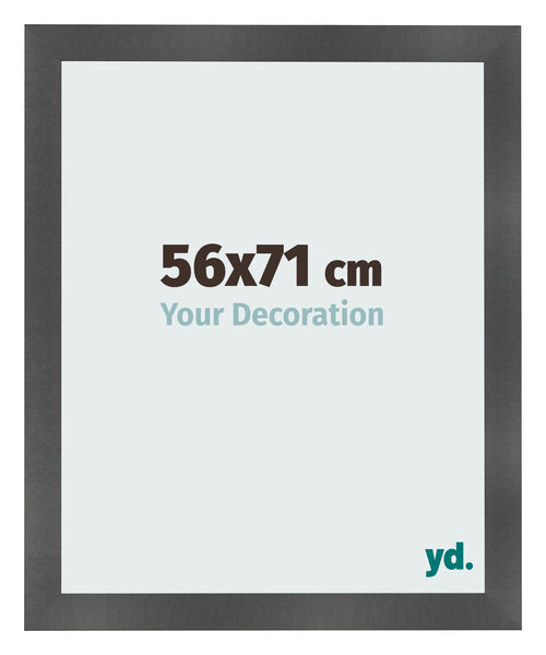 Bilderrahmen 56x71cm Schwarz Silber Poliert MDF Pisa Vorne Messe | Yourdecoration.at
