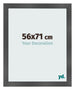 Bilderrahmen 56x71cm Schwarz Silber Poliert MDF Pisa Vorne Messe | Yourdecoration.at