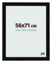 Bilderrahmen 56x71cm Schwarz Silber Poliert MDF Pisa Vorne Messe | Yourdecoration.at