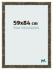 Bilderrahmen 59x84cm Blau Gold Meliert MDF Pisa Vorne Messe | Yourdecoration.at