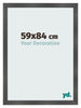 Bilderrahmen 59x84cm Schwarz Silber Poliert MDF Pisa Vorne Messe | Yourdecoration.at
