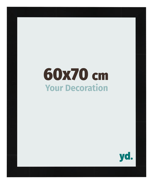 Bilderrahmen 60x70cm Schwarz Silber Poliert MDF Pisa Vorne Messe | Yourdecoration.at