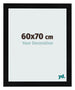 Bilderrahmen 60x70cm Schwarz Silber Poliert MDF Pisa Vorne Messe | Yourdecoration.at