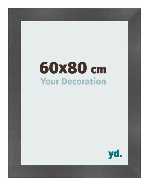 Bilderrahmen 60x80cm Schwarz Silber Poliert MDF Pisa Vorne Messe | Yourdecoration.at