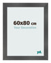 Bilderrahmen 60x80cm Schwarz Silber Poliert MDF Pisa Vorne Messe | Yourdecoration.at