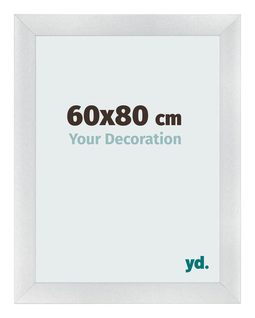 Bilderrahmen 60x80cm Silber Schwarz Gewischt MDF Pisa Vorne Messe | Yourdecoration.at