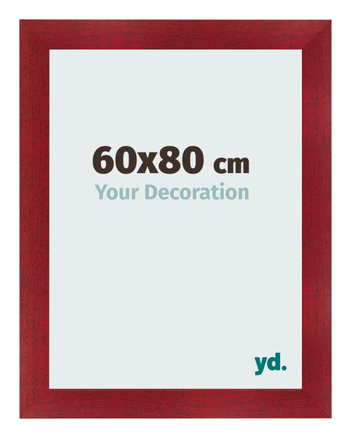 Bilderrahmen 60x80cm Weinrot Gewischt MDF Pisa Vorne Messe | Yourdecoration.at