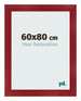 Bilderrahmen 60x80cm Weinrot Gewischt MDF Pisa Vorne Messe | Yourdecoration.at