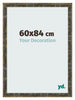 Bilderrahmen 60x84cm Blau Gold Meliert MDF Pisa Vorne Messe | Yourdecoration.at